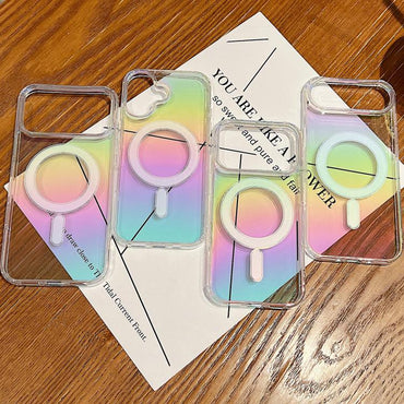 Gradient Colour MagSafe Airbag Phone Case - For iPhones