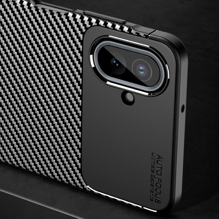 Carbon Fiber Texture Shockproof TPU Black Phone Case - For Samsung Galaxy A56 / A36 / A26 / A16 5G / A06 4G