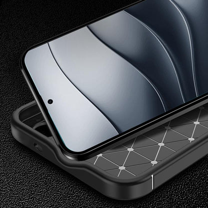 Carbon Fiber Texture Shockproof TPU Black Phone Case - For Samsung Galaxy A56 / A36 / A26 / A16 5G / A06 4G