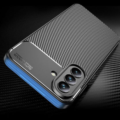 Carbon Fiber Texture Shockproof TPU Black Phone Case - For Samsung Galaxy A56 / A36 / A26 / A16 5G / A06 4G