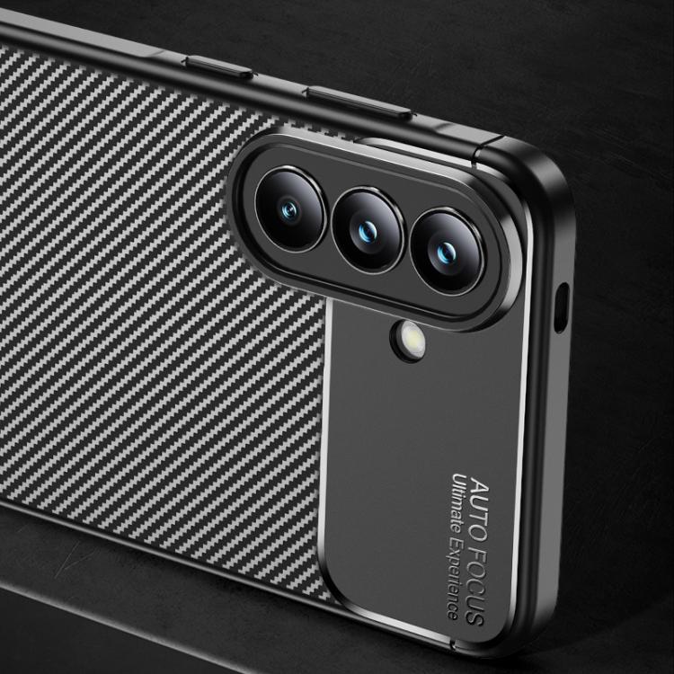 Carbon Fiber Texture Shockproof TPU Black Phone Case - For Samsung Galaxy A56 / A36 / A26 / A16 5G / A06 4G