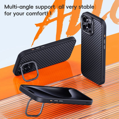 Carbon Fiber Kevlar Lens Holder MagSafe Magnetic Phone Case - For iPhone 16 Series