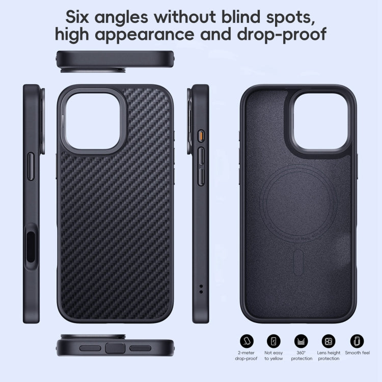 Carbon Fiber Kevlar Lens Holder MagSafe Phone Case - For iPhone 16 Series