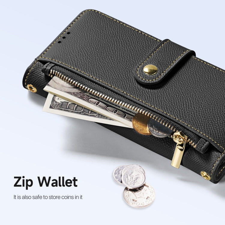 Dux Ducis Lawa Series 2 in 1 Wallet Zipper Detachable MagSafe Phone Case with Lanyard - For iPhone 16 / 15 Pro Max / 15 Pro / 15 Plus / 15