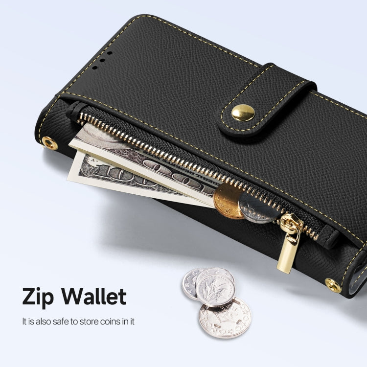 Dux Ducis Lawa Series 2 in 1 Wallet Zipper Detachable MagSafe Phone Case with Lanyard - For iPhone 16 / 15 Pro Max / 15 Pro / 15 Plus / 15