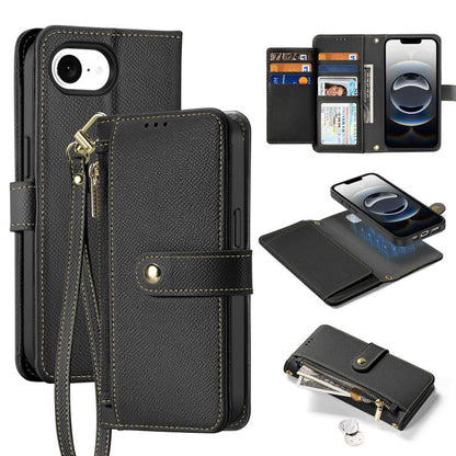 Dux Ducis Lawa Series 2 in 1 Wallet Zipper Detachable MagSafe Phone Case with Lanyard - For iPhone 17 Pro Max / 17 Pro / 17 / 17 Air / 16e / 16 Pro Max / 16 Pro / 16 Plus
