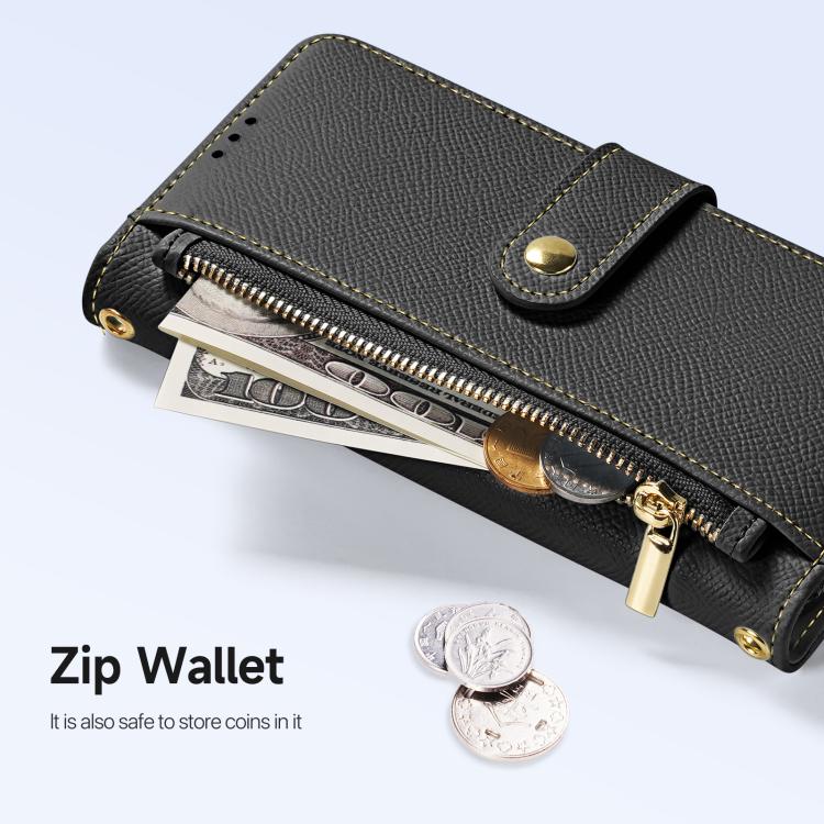 Dux Ducis Lawa Series 2 in 1 Wallet Zipper Detachable MagSafe Phone Case with Lanyard - For iPhone 17 Pro Max / 17 Pro / 17 / 17 Air / 16e / 16 Pro Max / 16 Pro / 16 Plus
