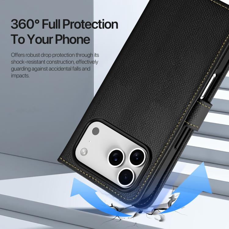 Dux Ducis Lawa Series 2 in 1 Wallet Zipper Detachable MagSafe Phone Case with Lanyard - For iPhone 17 Pro Max / 17 Pro / 17 / 17 Air / 16e / 16 Pro Max / 16 Pro / 16 Plus