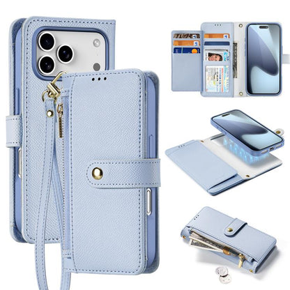Dux Ducis Lawa Series 2 in 1 Wallet Zipper Detachable MagSafe Phone Case with Lanyard - For iPhone 17 Pro Max / 17 Pro / 17 / 17 Air / 16e / 16 Pro Max / 16 Pro / 16 Plus