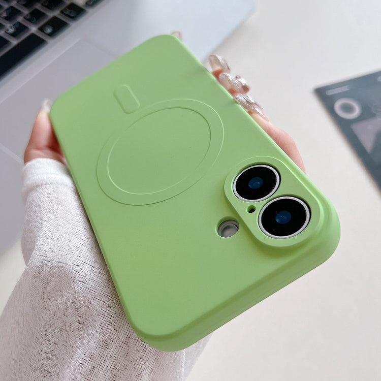 Solid Colour Liquid Silicone MagSafe Phone Case - For iPhone 16 Plus