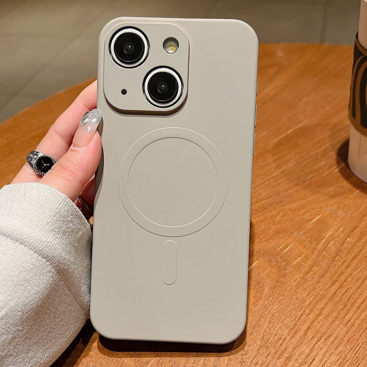 Solid Colour Liquid Silicone MagSafe Phone Case - For iPhone 14 Plus