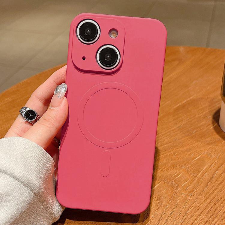 Solid Colour Liquid Silicone MagSafe Phone Case - For iPhone 14