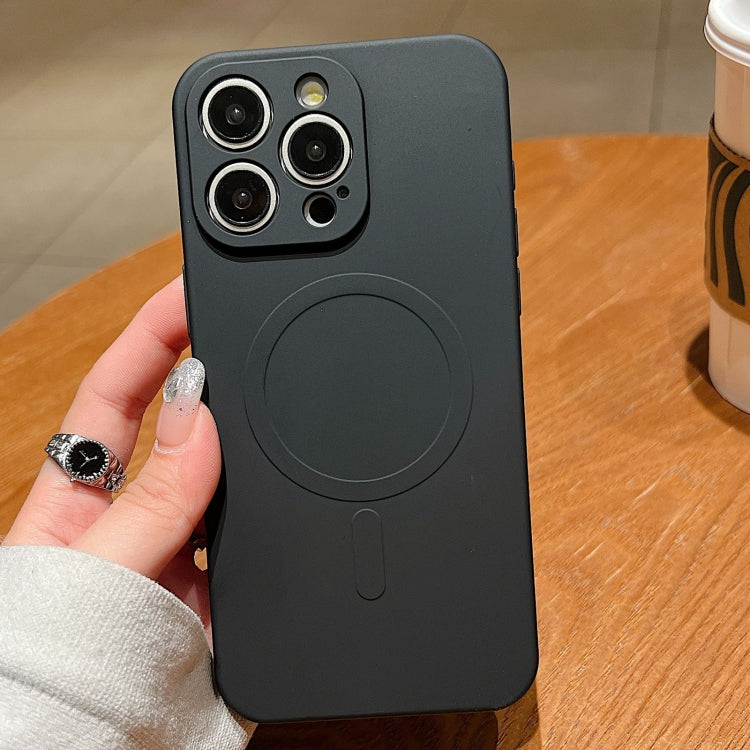 Solid Colour Liquid Silicone MagSafe Phone Case - For iPhone 12 Pro Max