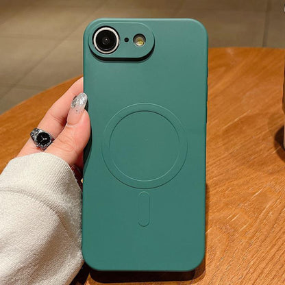 Solid Colour Liquid Silicone MagSafe Phone Case - For iPhone 17e / 16e