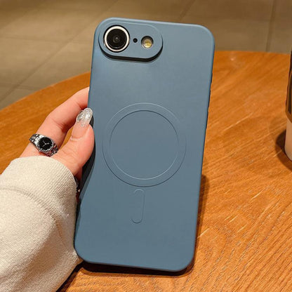Solid Colour Liquid Silicone MagSafe Phone Case - For iPhone 16e