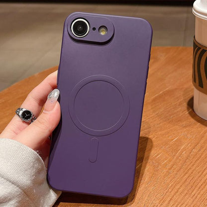 Solid Colour Liquid Silicone MagSafe Phone Case - For iPhone 16e