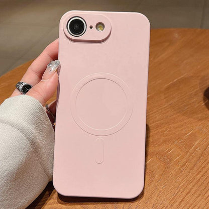 Solid Colour Liquid Silicone MagSafe Phone Case - For iPhone 16e