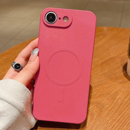 Solid Colour Liquid Silicone MagSafe Phone Case - For iPhone 17e / 16e
