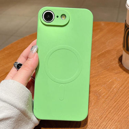 Solid Colour Liquid Silicone MagSafe Phone Case - For iPhone 16e
