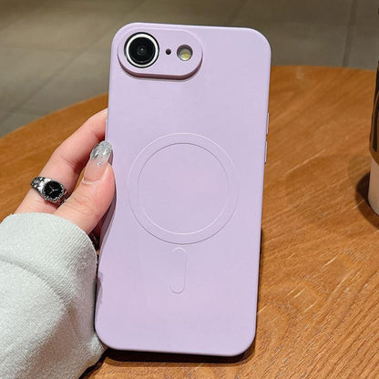 Solid Colour Liquid Silicone MagSafe Phone Case - For iPhone 16e