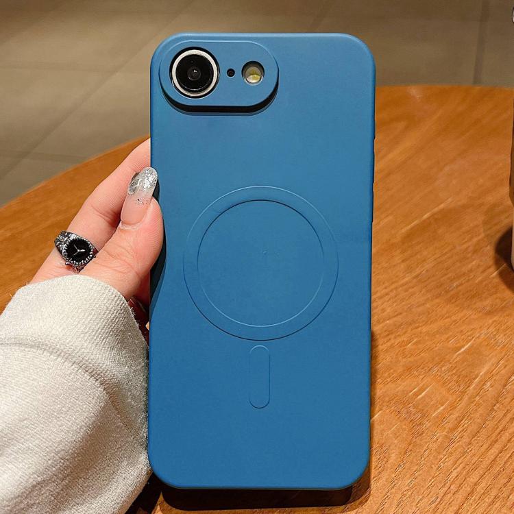 Solid Colour Liquid Silicone MagSafe Phone Case - For iPhone 16e