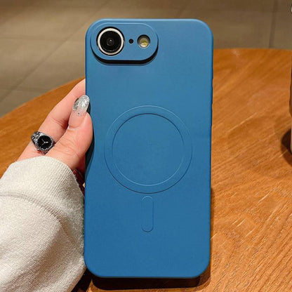 Solid Colour Liquid Silicone MagSafe Phone Case - For iPhone 16e