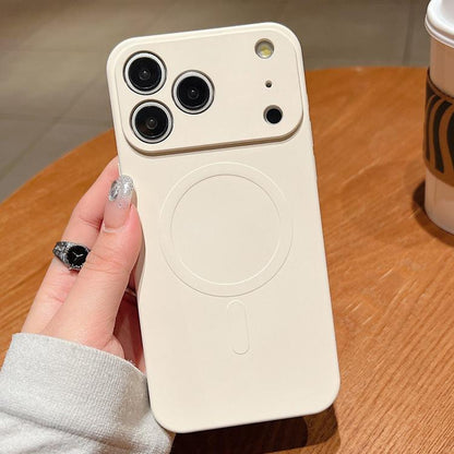 Solid Colour Liquid Silicone MagSafe Phone Case - For iPhone 17 Pro Max