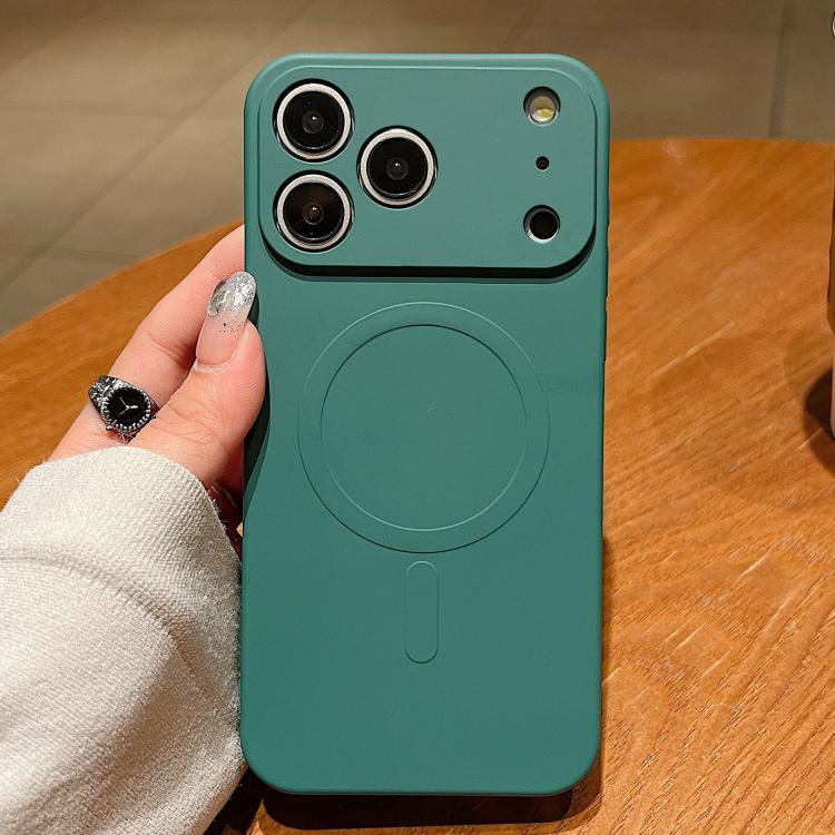 Solid Colour Liquid Silicone MagSafe Phone Case - For iPhone 17 Pro