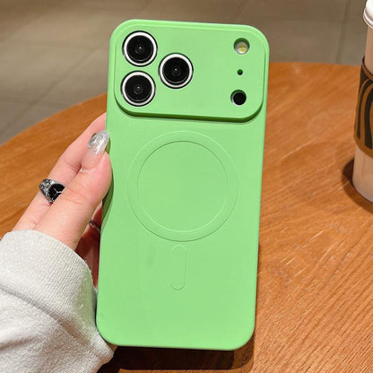 Solid Colour Liquid Silicone MagSafe Phone Case - For iPhone 17 Pro