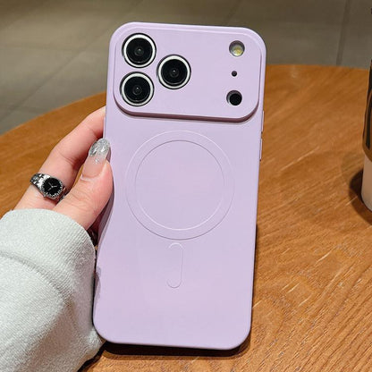 Solid Colour Liquid Silicone MagSafe Phone Case - For iPhone 17 Pro Max