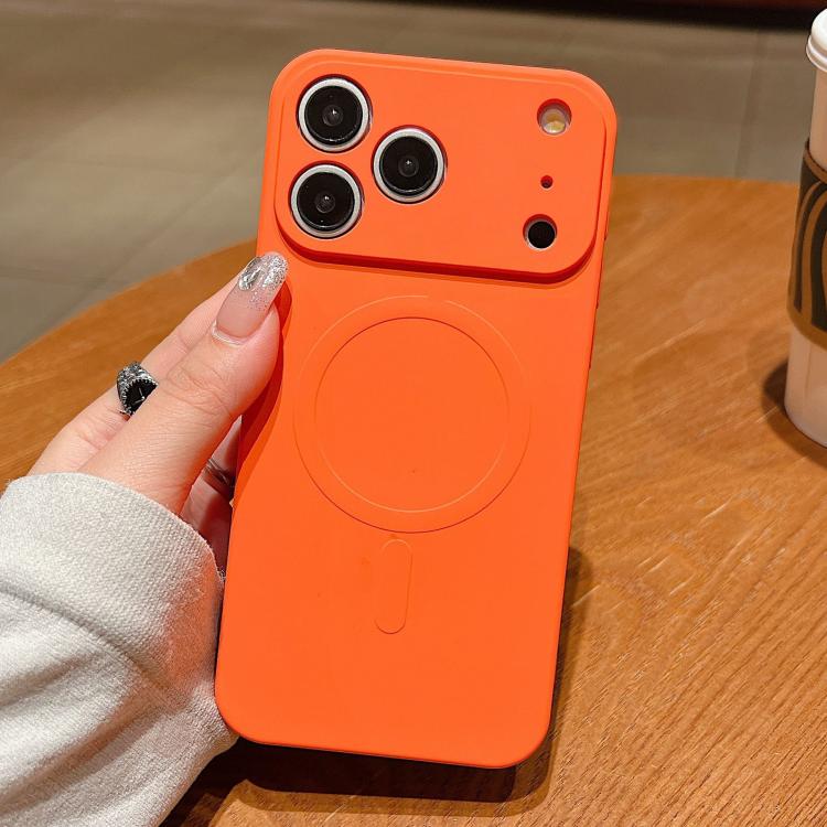 Solid Colour Liquid Silicone MagSafe Phone Case - For iPhone 17 Pro