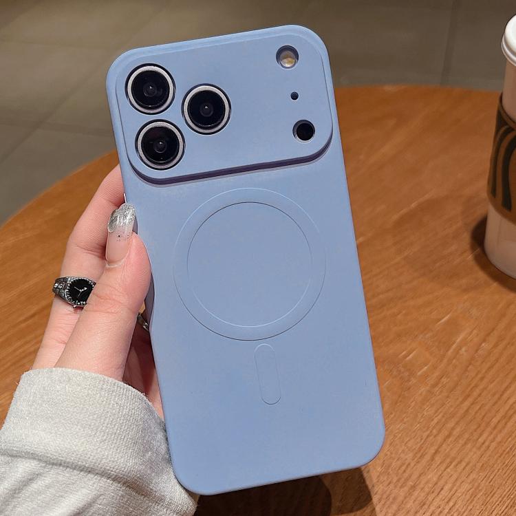 Solid Colour Liquid Silicone MagSafe Phone Case - For iPhone 17 Pro Max