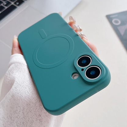 Solid Colour Liquid Silicone MagSafe Phone Case - For iPhone 17