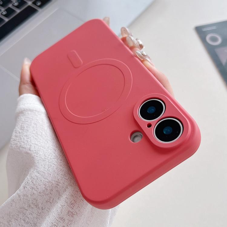 Solid Colour Liquid Silicone MagSafe Phone Case - For iPhone 17