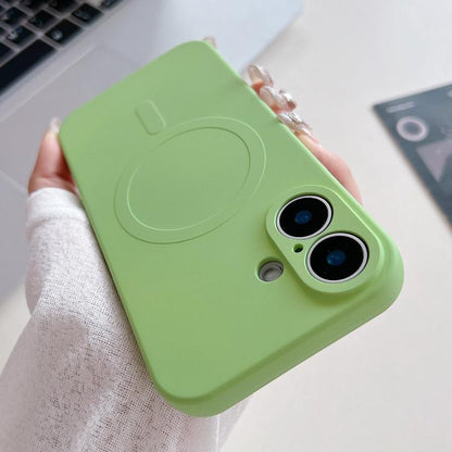 Solid Colour Liquid Silicone MagSafe Phone Case - For iPhone 17