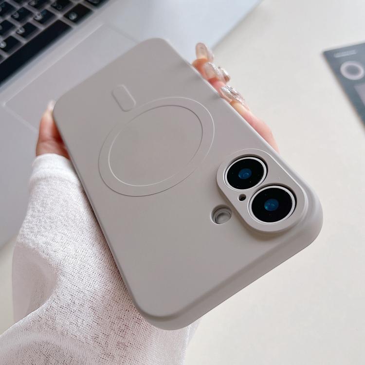Solid Colour Liquid Silicone MagSafe Phone Case - For iPhone 17
