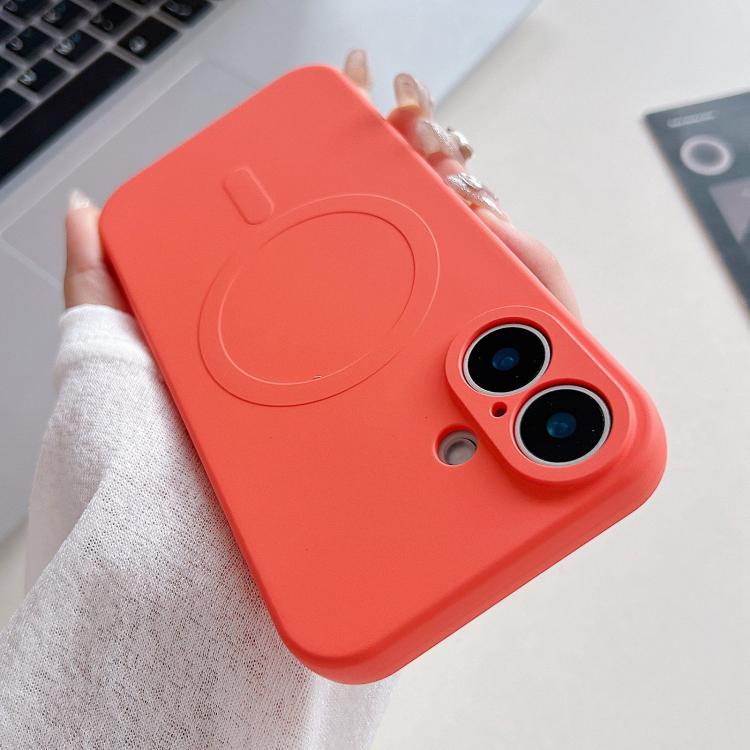 Solid Colour Liquid Silicone MagSafe Phone Case - For iPhone 17