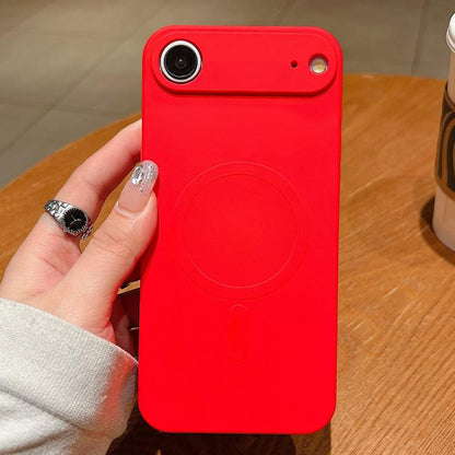 Solid Colour Liquid Silicone MagSafe Phone Case - For iPhone Air