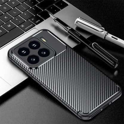 Carbon Fiber Texture Shockproof TPU Black Phone Case - For Xiaomi 15 at MosAccessories.co.uk