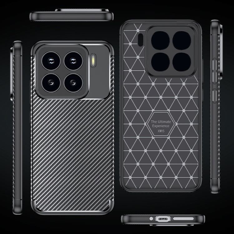 Carbon Fiber Texture Shockproof TPU Black Phone Case - For Xiaomi 15 at MosAccessories.co.uk