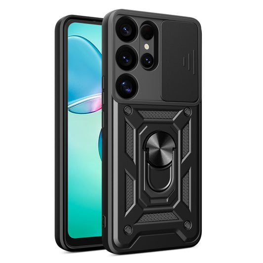 Sliding Camera Cover Design TPU + PC Phone Case - For Samsung Galaxy S25 Ultra
