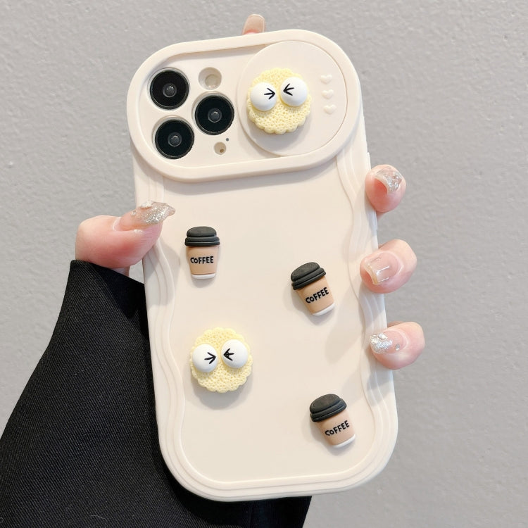 Briquettes Sliding CamShield 3D Coffee TPU Phone Case - For iPhone 14 Series / 13 Series / 12
