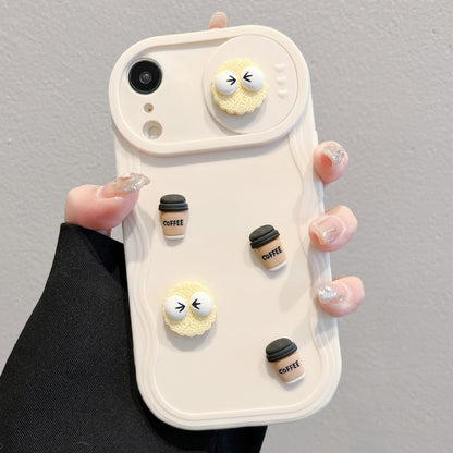 Briquettes Sliding CamShield 3D Coffee TPU Phone Case - For iPhone X Series / 11 / 11 Pro Max / 12 Pro / 12 Pro Max