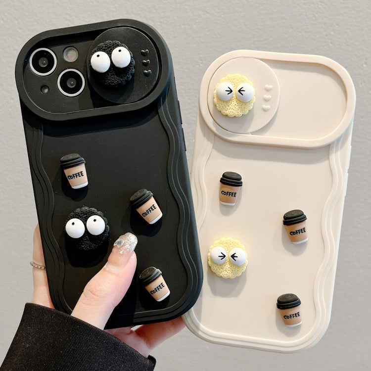 Briquettes Sliding CamShield 3D Coffee TPU Phone Case - For iPhone 16 / 15 Series