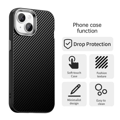 Carbon Fiber Series IMD Phone Case - For iPhone 16 / 15 Pro Max / 15 Pro / 15 Plus / 15 / 14 Plus
