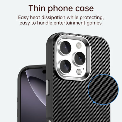 Carbon Fiber Series IMD Phone Case - For iPhone 16 Series / 15 Pro Max
