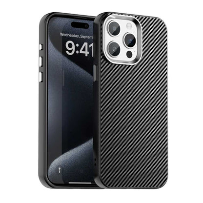 Carbon Fiber Series IMD Phone Case - For iPhone 16 Series / 15 Pro Max