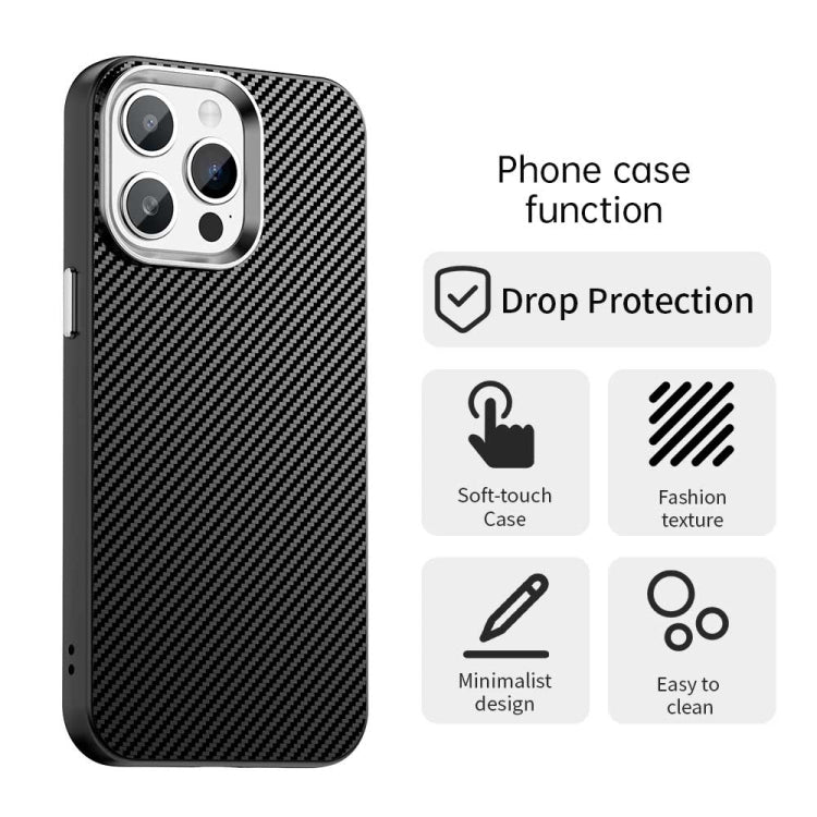 Carbon Fiber Series IMD Phone Case - For iPhone 16 / 15 Pro Max / 15 Pro / 15 Plus / 15 / 14 Plus