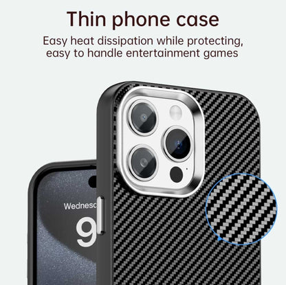 Carbon Fiber Series IMD Phone Case - For iPhone 16 / 15 Pro Max / 15 Pro / 15 Plus / 15 / 14 Plus