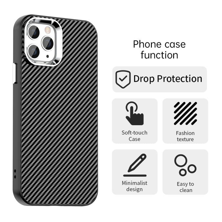 Carbon Fiber Series IMD Phone Case - For iPhone 12 / 12 Pro Max / 12 Pro / 11 Pro Max / 11 / 11 Pro